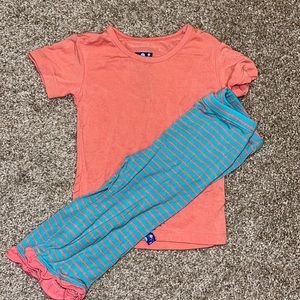 Kickee Pants ruffled pant and top